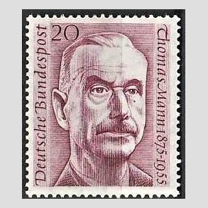 FRIM�RKER VESTTYSKL. BUND: 1956 | AFA 1200 | Thomas Mann - 20 pf. r�dlilla - Postfrisk