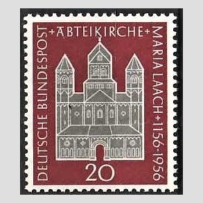 FRIM�RKER VESTTYSKL. BUND: 1956 | AFA 1201 | Maria Laach 800 �rs jubil�um. - 20 pf. r�dbrun/gr� - Postfrisk