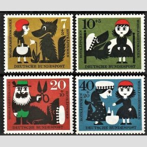 FRIM�RKER VESTTYSKL. BUND: 1960 | AFA 1304-07 | Velg�renhedsm�rker - 7+3 pf. - 40+20 pf. i s�t - Postfrisk