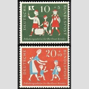 FRIM�RKER VESTTYSKL. BUND: 1957 | AFA 1213,1214 | Velg�renhedsm�rker, berlinerb�rn. - 10+5 pf. + 20+10 pf. i s�t - Postfrisk
