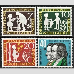 FRIM�RKER VESTTYSKL. BUND: 1959 | AFA 1286-89 | Velg�renhedsm�rker, Eventyr. - 7+3 pf. - 40+10 pf. i s�t - Postfrisk