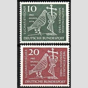 FRIM�RKER VESTTYSKL. BUND: 1960 | AFA 1294-95 | Eucharistisk verdenskongres. - 10 pf. + 20 pf. i s�t - Postfrisk
