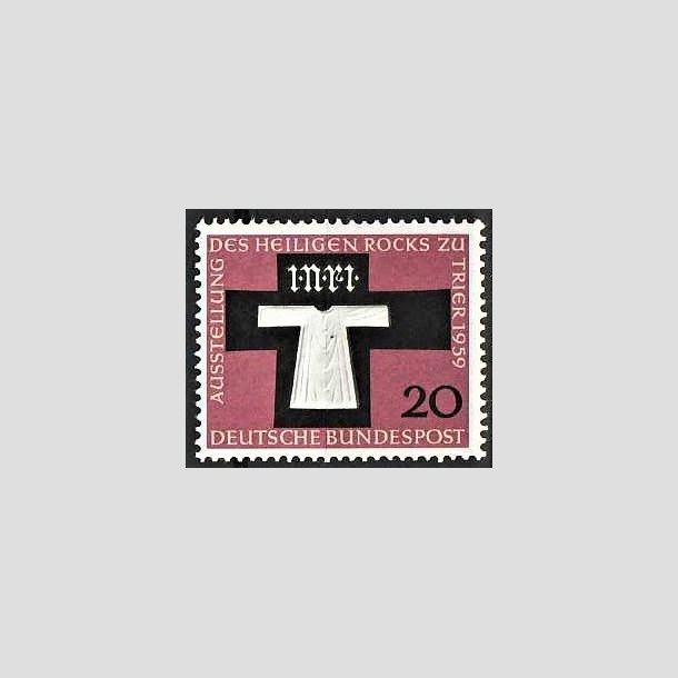 FRIMRKER VESTTYSKL. BUND: 1959 | AFA 1277 | Den hellige kjortel i Trier. - 20 pf. violet/gul/sort - Postfrisk