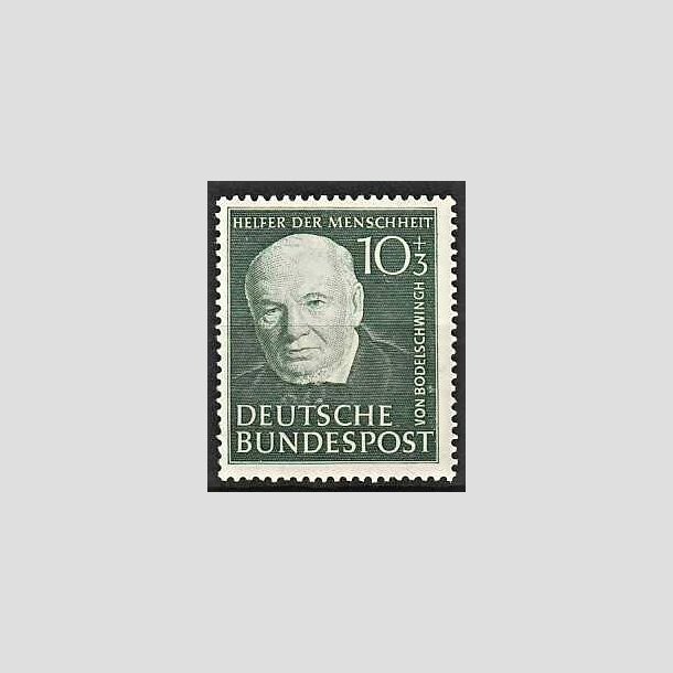 FRIMRKER VESTTYSKL. BUND: 1951 | AFA 1107 | Velgrenhedsmrker - 10 + 3 pf. grn - Postfrisk