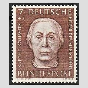 FRIM�RKER VESTTYSKL. BUND: 1954 | AFA 1163 | Menneskehedens Hj�lpere - 7 + 3 pf. brun - Postfrisk