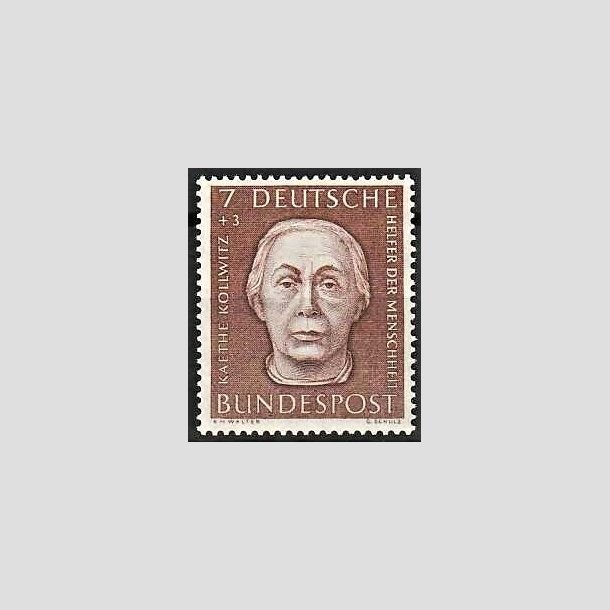 FRIMRKER VESTTYSKL. BUND: 1954 | AFA 1163 | Menneskehedens Hjlpere - 7 + 3 pf. brun - Postfrisk