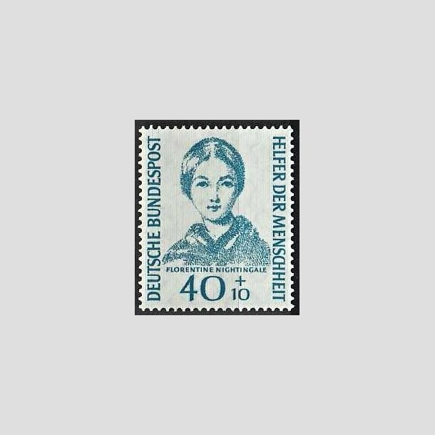 FRIMRKER VESTTYSKL. BUND: 1955 | AFA 1188 | Menneskehedens hjlpere - 40 + 10 pf. bl - Postfrisk