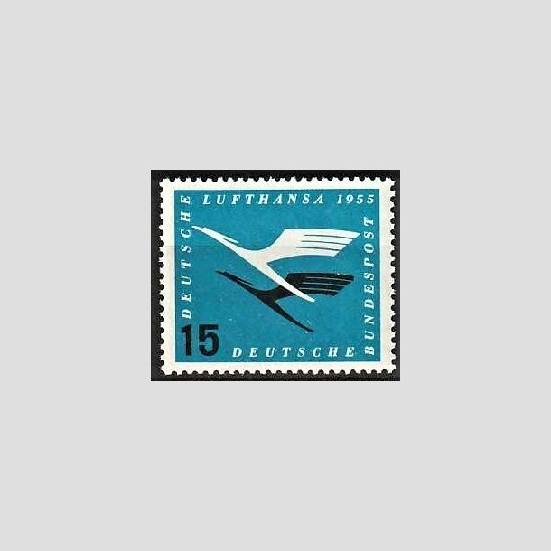 FRIMRKER VESTTYSKL. BUND: 1955 | AFA 1170 | Lufthansas genetablering - 15 pf. bl/sort - Postfrisk