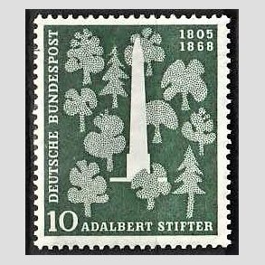 FRIM�RKER VESTTYSKL. BUND: 1955 | AFA 1183 | Adalbert Stifter 150 �r. - 10 pf. gr�n - Postfrisk