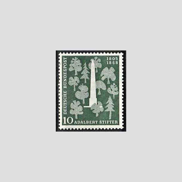 FRIMRKER VESTTYSKL. BUND: 1955 | AFA 1183 | Adalbert Stifter 150 r. - 10 pf. grn - Postfrisk