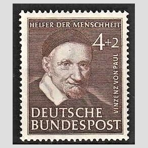 FRIM�RKER VESTTYSKL. BUND: 1951 | AFA 1106 | Velg�renhedsm�rker - 4 + 2 pf. brun - Postfrisk