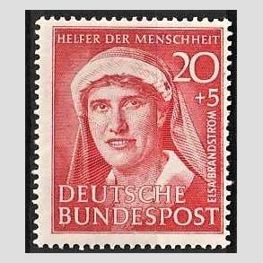 FRIM�RKER VESTTYSKL. BUND: 1951 | AFA 1108 | Velg�renhedsm�rker - 20 + 5 pf. r�d - Ubrugt