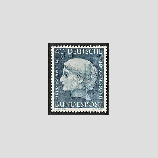 FRIMRKER VESTTYSKL. BUND: 1954 | AFA 1166 | Menneskehedens Hjlpere - 40 + 10 pf. bl - Ubrugt