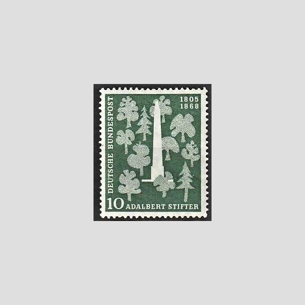 FRIMRKER VESTTYSKL. BUND: 1955 | AFA 1183 | Adalbert Stifter 150 r. - 10 pf. grn - Postfrisk