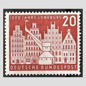 FRIM�RKER VESTTYSKL. BUND: 1956 | AFA 1193 | L�neburg 1000 �rs byjubil�um - 20 pf. brunr�d - Postfrisk