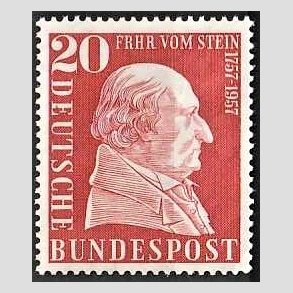 FRIM�RKER VESTTYSKL. BUND: 1957 | AFA 1240 | Friherre vom Stein. - 20 pf. r�d - Postfrisk