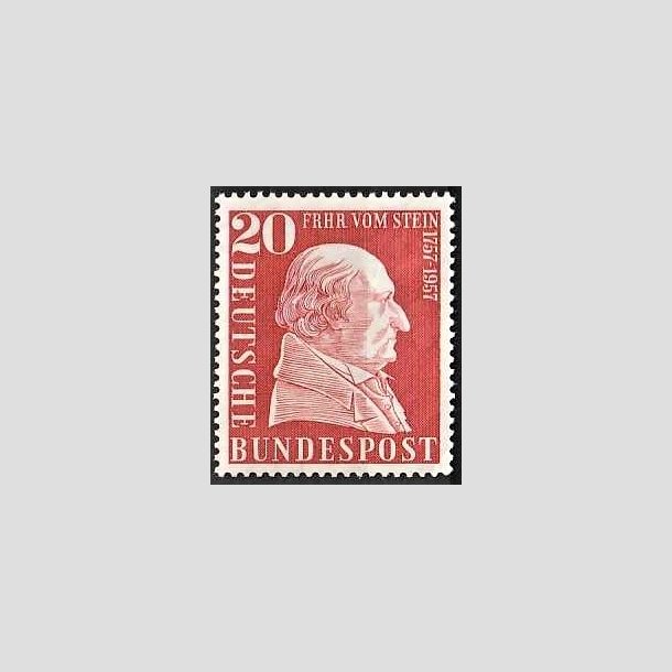 FRIMRKER VESTTYSKL. BUND: 1957 | AFA 1240 | Friherre vom Stein. - 20 pf. rd - Postfrisk