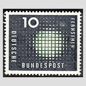 FRIM�RKER VESTTYSKL. BUND: 1957 | AFA 1227 | Fjernsyn. - 10 pf. m�rkbl�/gr�n - Postfrisk