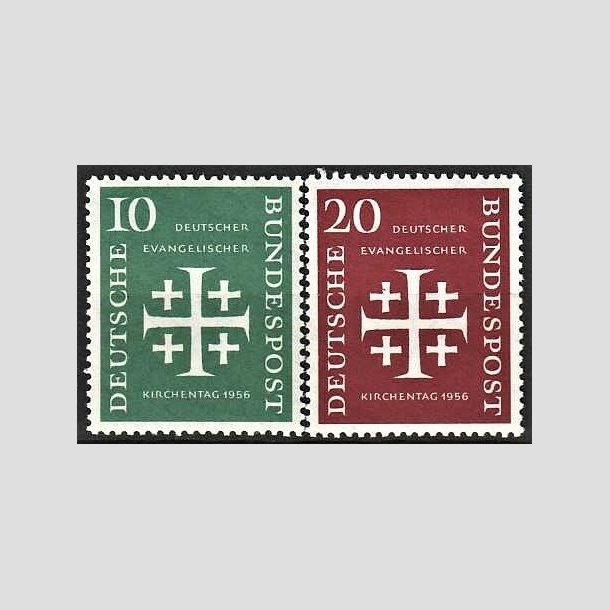 FRIMRKER VESTTYSKL. BUND: 1956 | AFA 1198,1199 | Evangelsk kirkedag. - 10 pf. + 20 pf. i st - Postfrisk