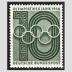 FRIM�RKER VESTTYSKL. BUND: 1956 | AFA 1194 | Olympiade - 10 pf. gr�n - Postfrisk