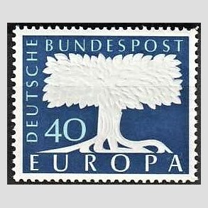 FRIM�RKER VESTTYSKL. BUND: 1957 | AFA 1232 | Europam�rker. - 40 pf. bl� - Postfrisk