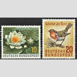 FRIM�RKER VESTTYSKL. BUND: 1957 | AFA 1237-38 | Naturbeskyttelse. - 10 pf. + 20 pf. i s�t - Postfrisk