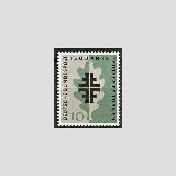 FRIMRKER VESTTYSKL. BUND: 1958 | AFA 1255 | Gymnastikforeningen 150 r. - 10 pf. grn/gr/sort - Postfrisk