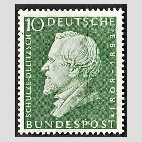 FRIM�RKER VESTTYSKL. BUND: 1958 | AFA 1256 | Schulze-Delitzsch. - 10 pf. gr�n - Postfrisk