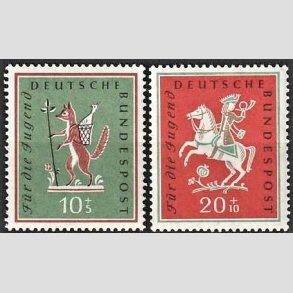 FRIM�RKER VESTTYSKL. BUND: 1958 | AFA 1248-49 | Ungdommens studierejser. - 10+5 pf. + 20+10 pf. i s�t - Postfrisk