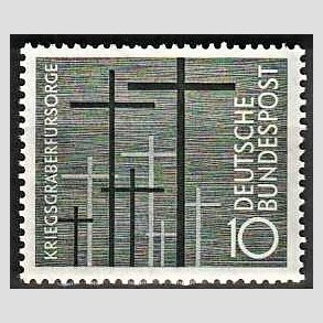 FRIM�RKER VESTTYSKL. BUND: 1956 | AFA 1211 | Krigergravs-forsorgen. - 10 pf. olivengr�/gr� - Postfrisk
