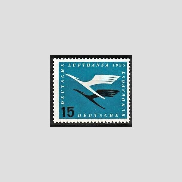 FRIMRKER VESTTYSKL. BUND: 1955 | AFA 1170 | Lufthansas genetablering - 15 pf. bl/sort - Postfrisk