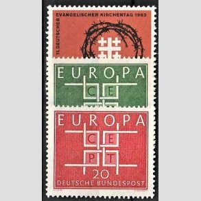 FRIM�RKER VESTTYSKL. BUND: 1963 | AFA 1369-71 | 3 stk. forskellige m�rker - Postfrisk
