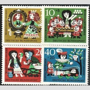 FRIM�RKER VESTTYSKL. BUND: 1962 | AFA 1349-52 | Velg�renhedsm�rker, Snehvide - 7+3 - 40+20 pf. i s�t - Postfrisk