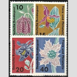 FRIM�RKER VESTTYSKL. BUND: 1963 | AFA 1356-59 | Flora og filateli. - 10 pf. - 40 pf. i s�t - Postfrisk