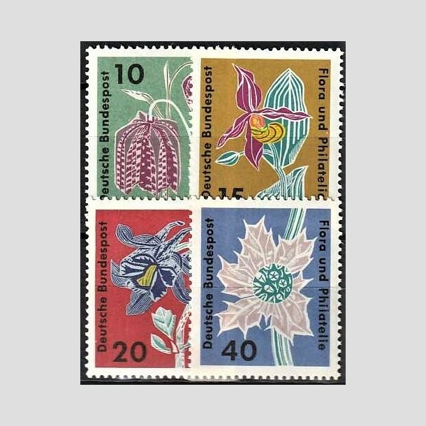 FRIMRKER VESTTYSKL. BUND: 1963 | AFA 1356-59 | Flora og filateli. - 10 pf. - 40 pf. i st - Postfrisk