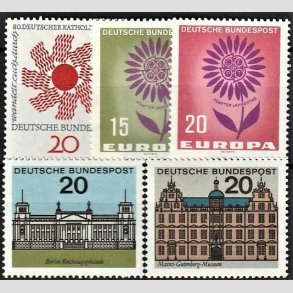 FRIM�RKER VESTTYSKL. BUND: 1964 | AFA 1402-1406 | 5 stk. forskellige frim�rker - Postfrisk