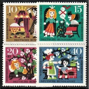 FRIM�RKER VESTTYSKL. BUND: 1964 | AFA 1407-10 | Velg�renhedsm�rker - 10+5 pf. - 40+20 pf. i komplet s�t - Postfrisk