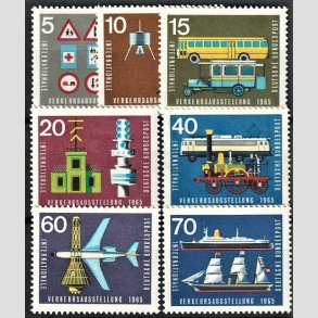 FRIM�RKER VESTTYSKL. BUND: 1965 | AFA 1437-43 | International trafikudstilling. - 5 pf. - 70 pf. i komplet s�t - Postfrisk