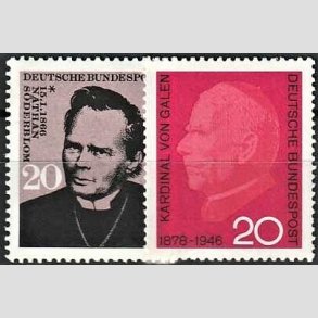 FRIM�RKER VESTTYSKL. BUND: 1966 | AFA 1454-55 | 2 stk. forskellige frim�rker - Postfrisk