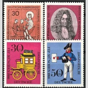 FRIM�RKER VESTTYSKL. BUND: 1966 | AFA 1465-68 | 4 stk. forskellige frim�rker - Postfrisk