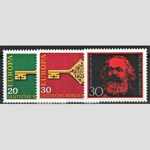 FRIM�RKER VESTTYSKL. BUND: 1968 | AFA 1522-24 | 3 stk. forskellige m�rker. - Postfrisk