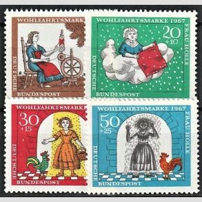 FRIM�RKER VESTTYSKL. BUND: 1967 | AFA 1502-05 | Velg�renhedsm�rker - 10+5 pf. - 50+25 pf. i s�t - Postfrisk