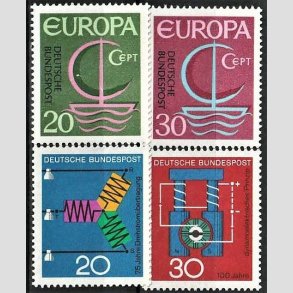 FRIM�RKER VESTTYSKL. BUND: 1966 | AFA 1469-72 | 4 stk. forskellige m�rker. - Postfrisk