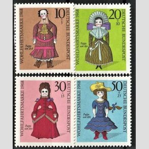FRIM�RKER VESTTYSKL. BUND: 1968 | AFA 1535-38 | Velg�renhedsm�rker. - 10+5 pf. - 50+25 pf. i s�t - Postfrisk