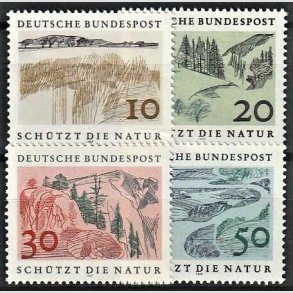 FRIM�RKER VESTTYSKL. BUND: 1969 | AFA 1556-59 | Naturbeskyttelse. - 10 pf. - 50 pf. i s�t - Postfrisk