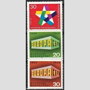 FRIM�RKER VESTTYSKL. BUND: 1969 | AFA 1547-49 | 3 stk. forskellige frim�rker. - Postfrisk
