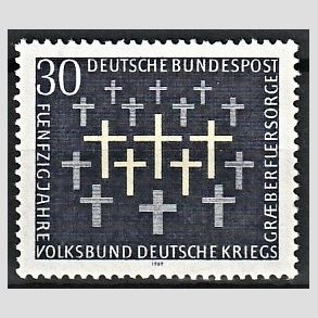 FRIM�RKER VESTTYSKL. BUND: 1969 | AFA 1551 | Krigsgraves bevarelse. - 30 pf. m�rkbl�/gul - Postfrisk