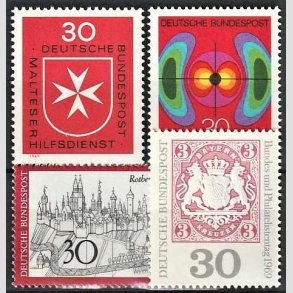 FRIM�RKER VESTTYSKL. BUND: 1969 | AFA 1564-67 | 4 stk. forskellige frim�rker. - Postfrisk