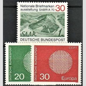 FRIM�RKER VESTTYSKL. BUND: 1970 | AFA 1584-86 | 3 stk. forskellige frim�rker. - Postfrisk