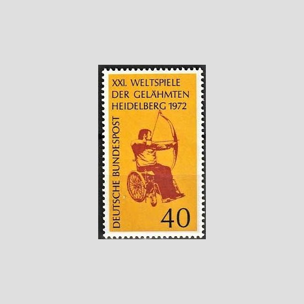FRIMRKER VESTTYSKL. BUND: 1972 | AFA 1687 | Sportsstvne for invalide. - 40 pf. flerfarvet - Postfrisk